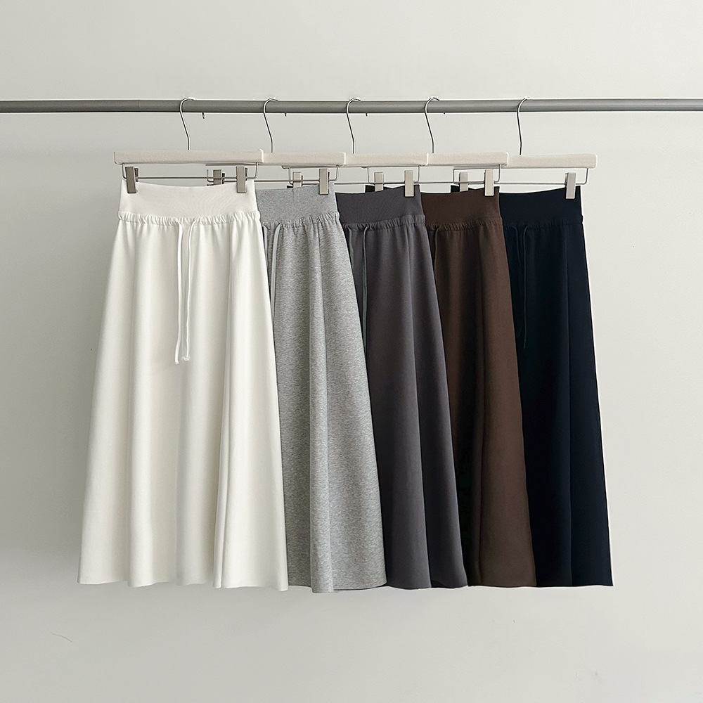 Stretchy A-Line Maxi Skirt