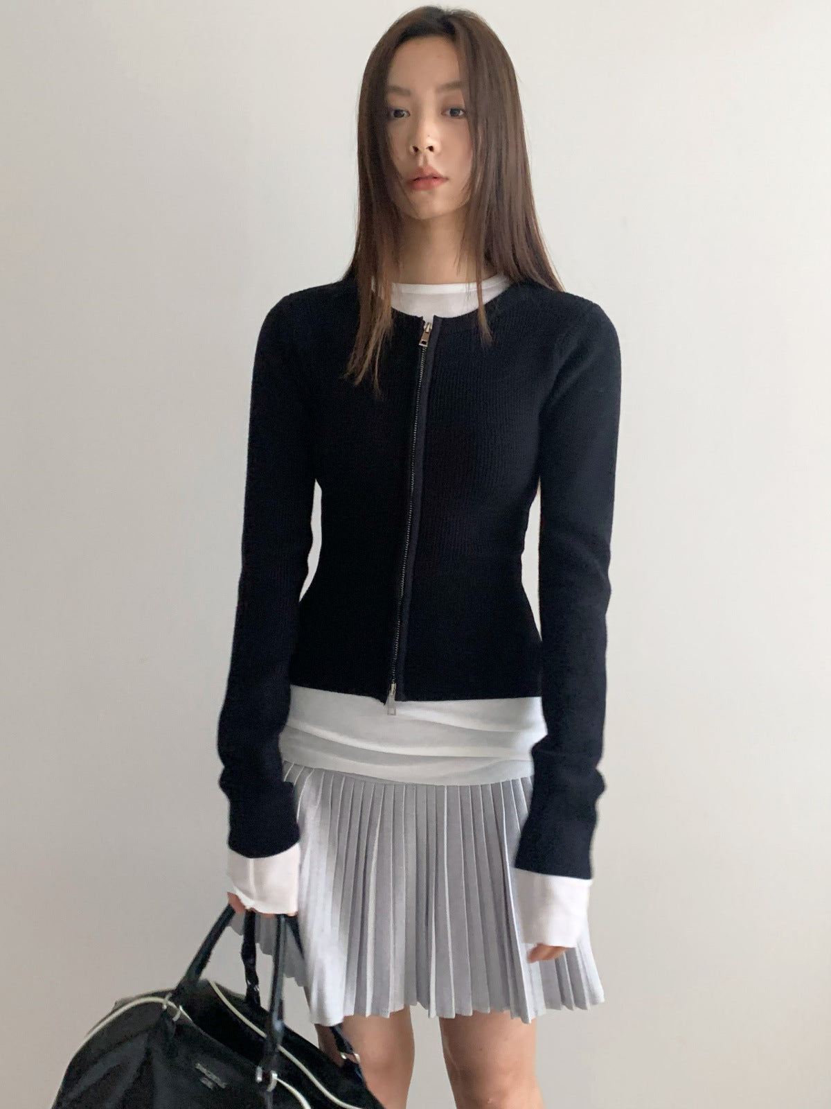 Woolen Thick Pleated Versatile A-line Mini Skirt