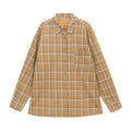 Relaxed Plaid Button-Up Long Sleeve Shirt