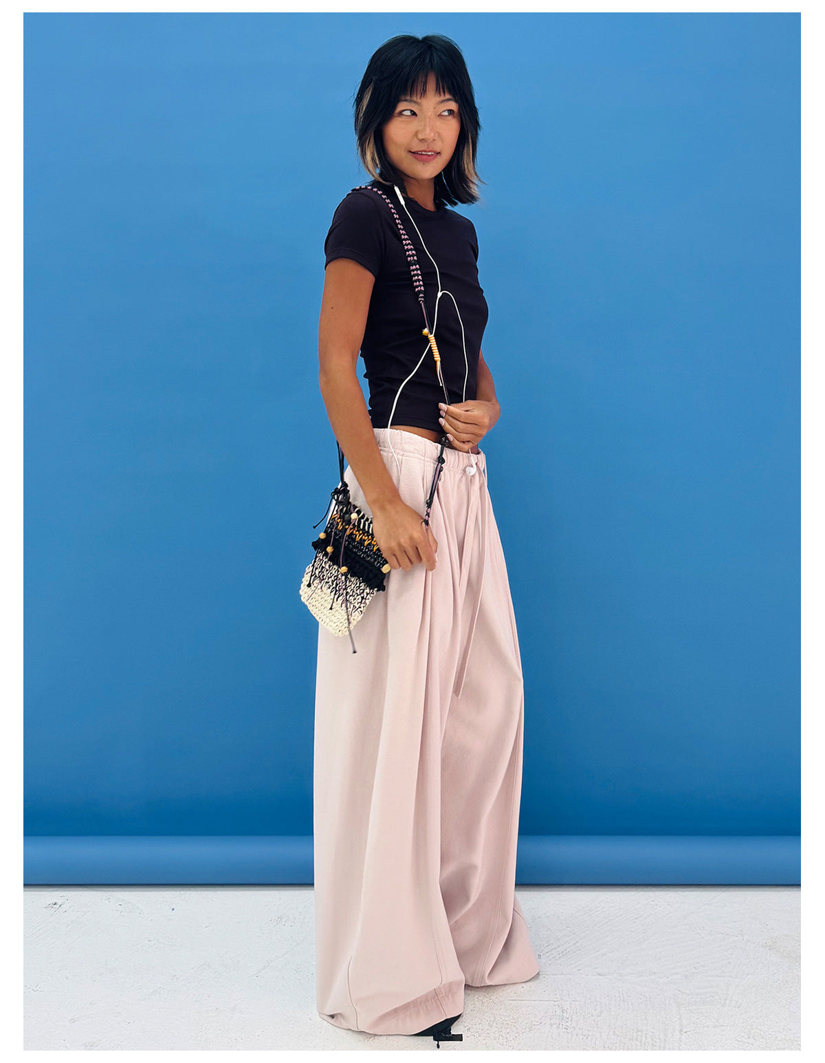 Comfortable Drape Drawstring Elastic Waist Casual Pants