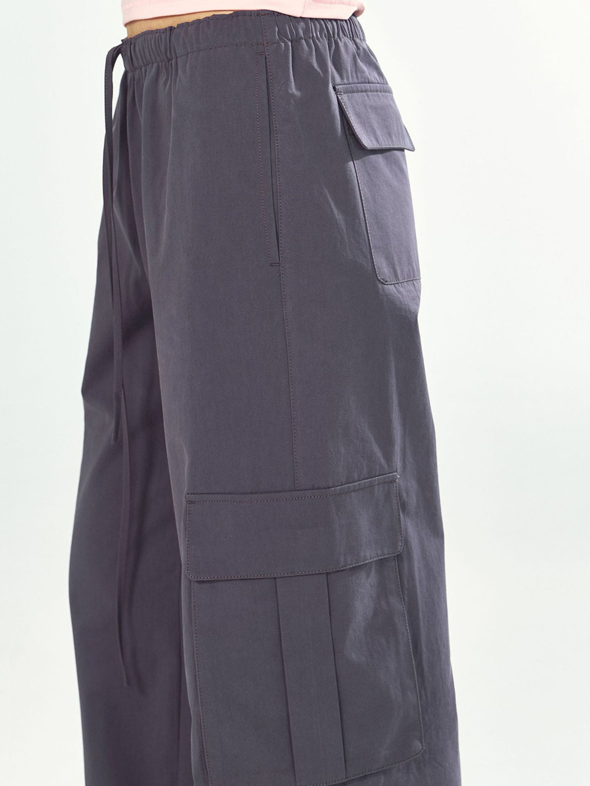 Straight-leg Slimming Drawstring Work Pants