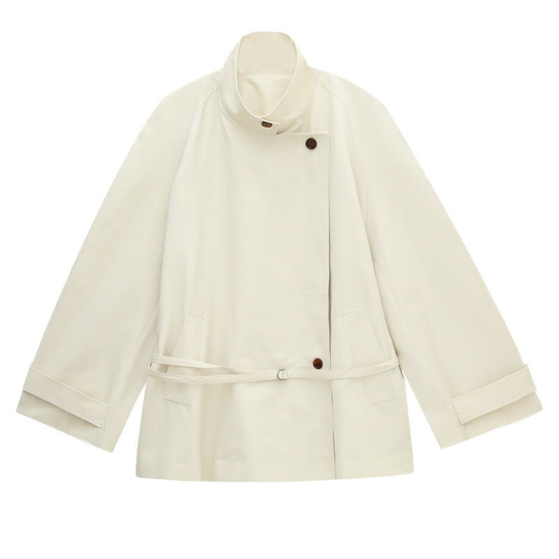 Relaxed Double-Breasted Oversized Trench Jacket