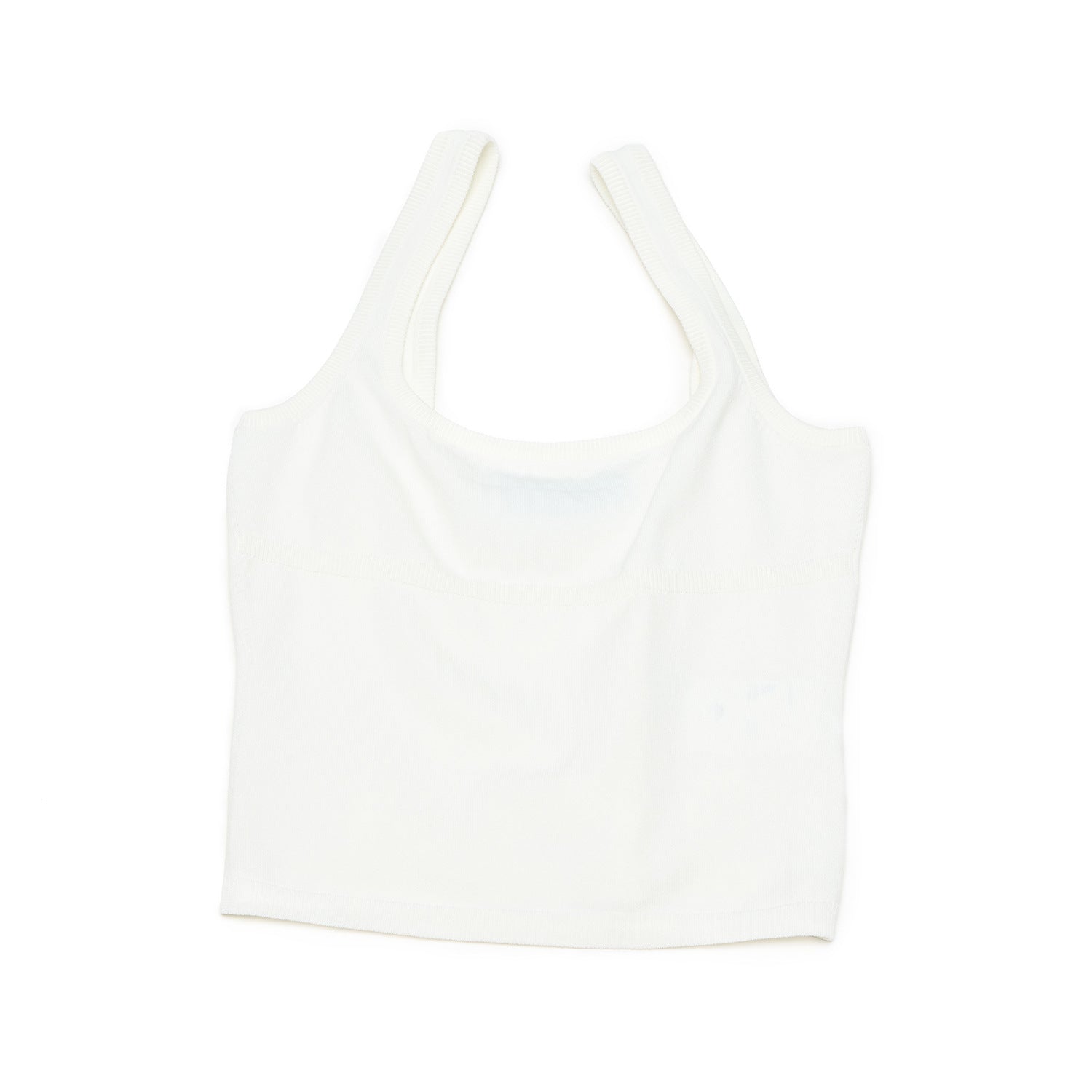 Knit Stretch Basic Square Neck Tank Top