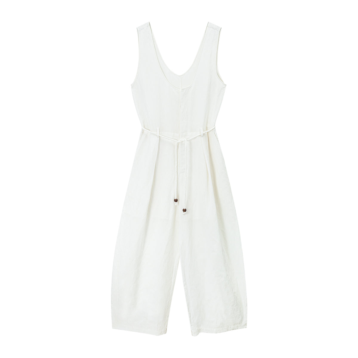 Tencel Linen Blend U-neck Jumpsuit