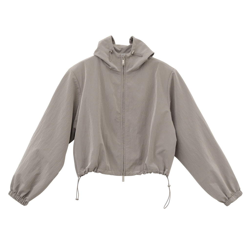 Double-Zipper Design Plush Functional Hooded Jacket