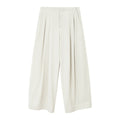 Pleated Drape Versatile Straight Leg Pants