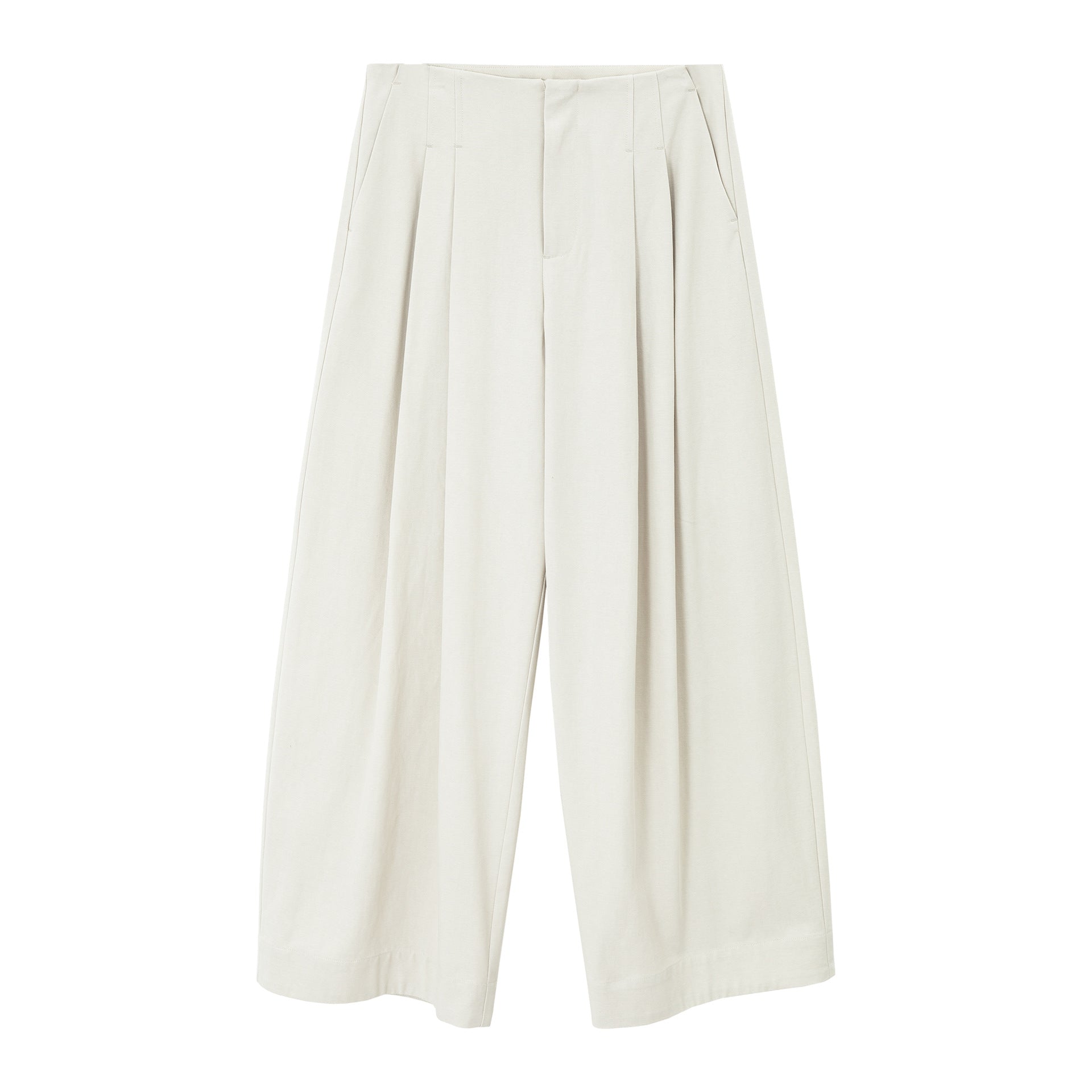 Pleated Drape Versatile Straight Leg Pants