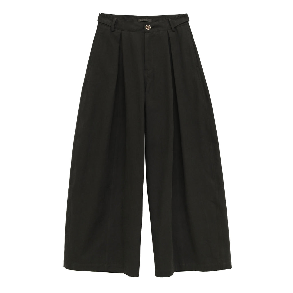 Pleated Casual  Straight-Leg Pants