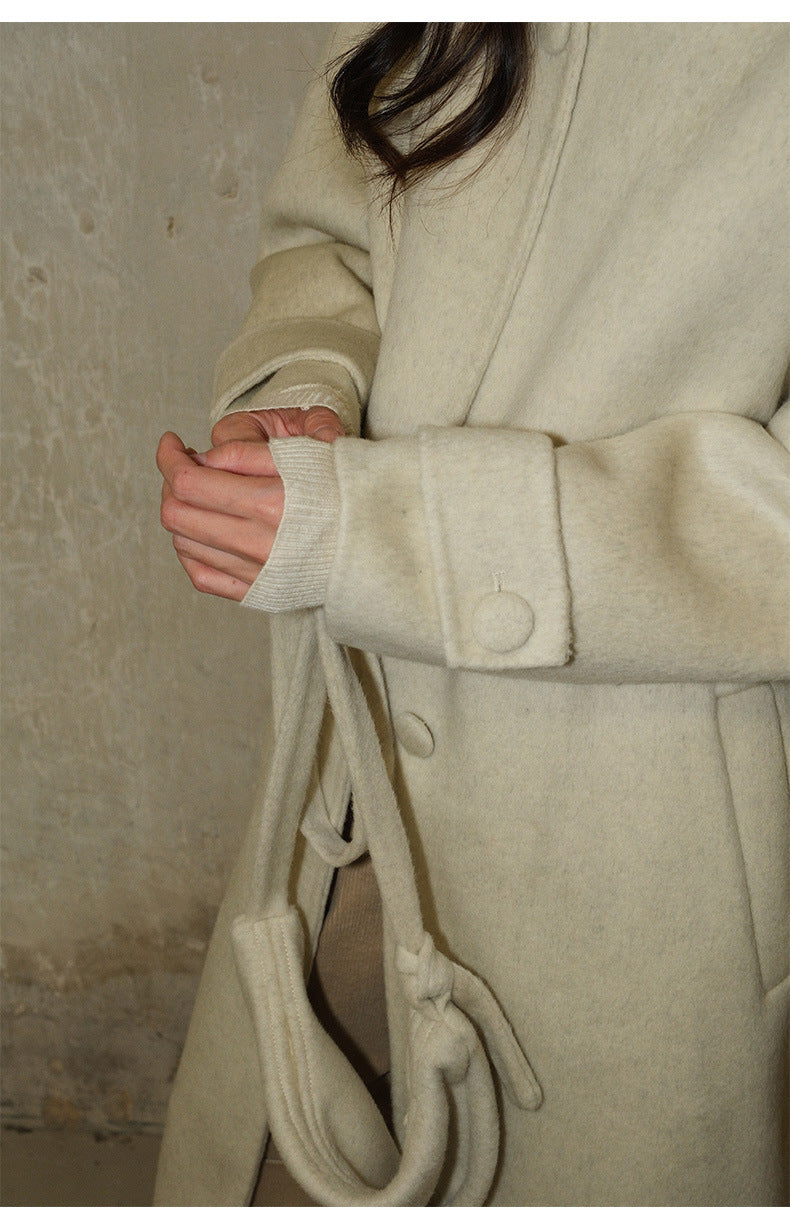 Long Wool Double-Sided Cashmere Coat