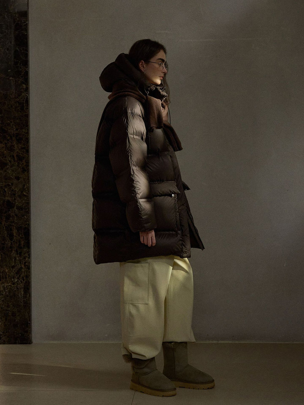 Ultra-Soft Cloud Hooded Seamless Long Puffer Jacket with Pockets