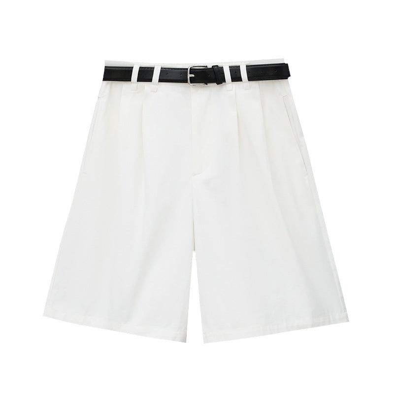 Cotton Pleated Versatile Casual Shorts