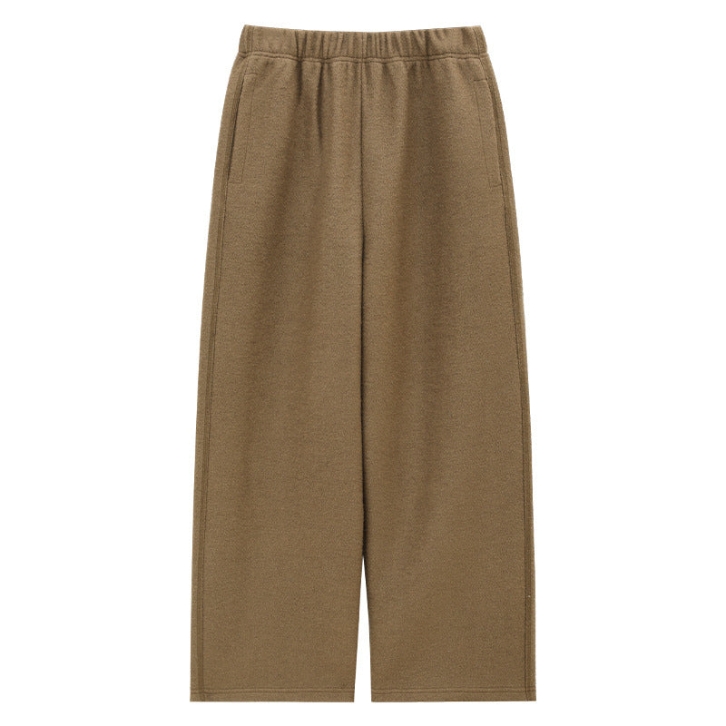 Wool Thickened Warm Comfortable Straight-Leg Pants