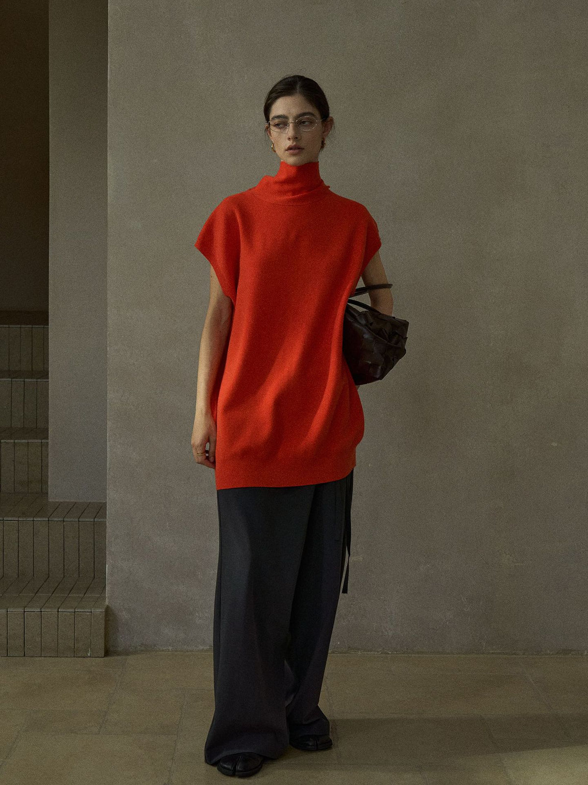 Merino Wool Fashionable Versatile Knitted Top