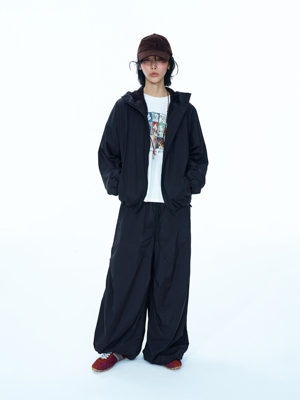 Comfortable Lightweight Warm Versatile Solid Color Elastic Waist Casual Pants