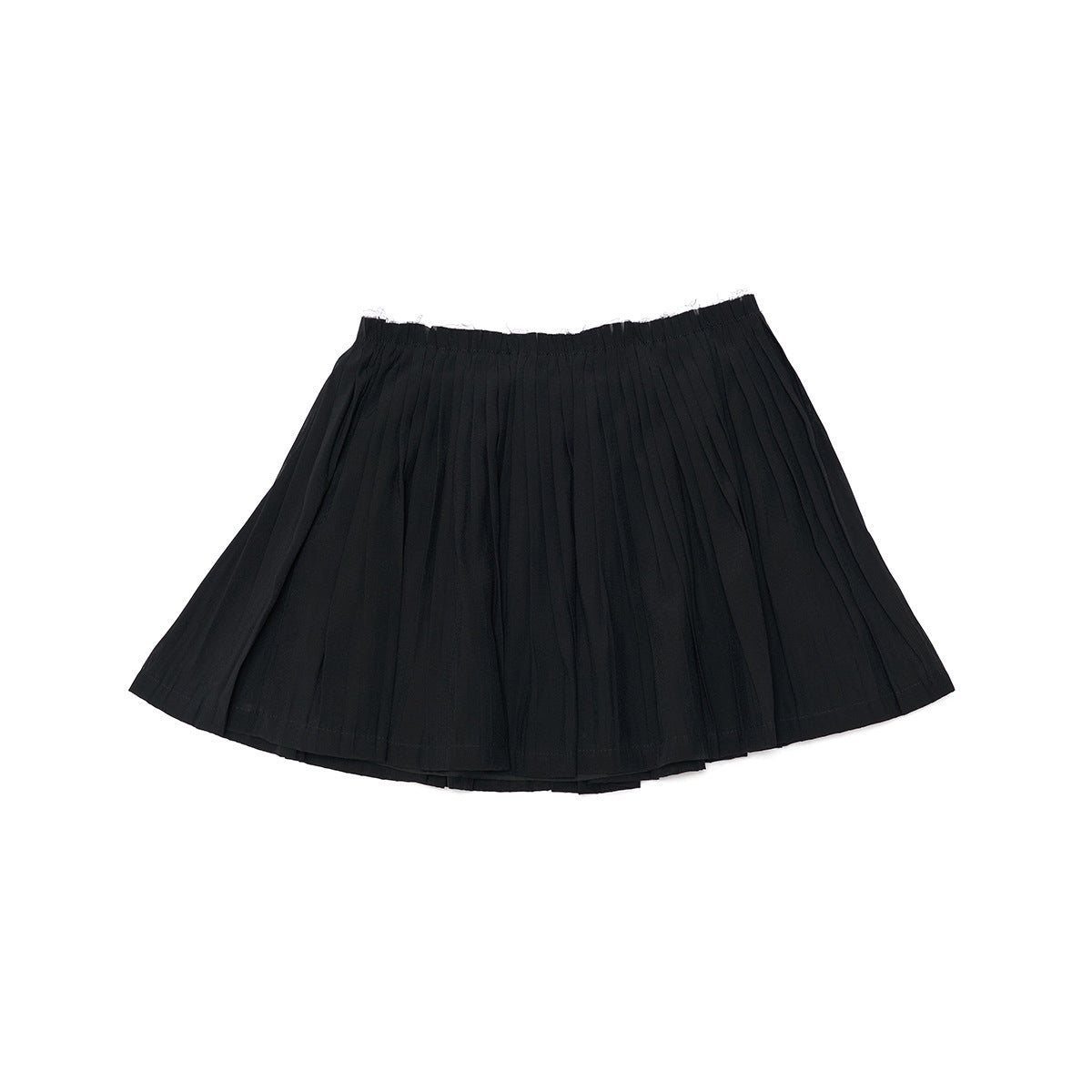 Elastic High Waist Pleated Mini Skirt