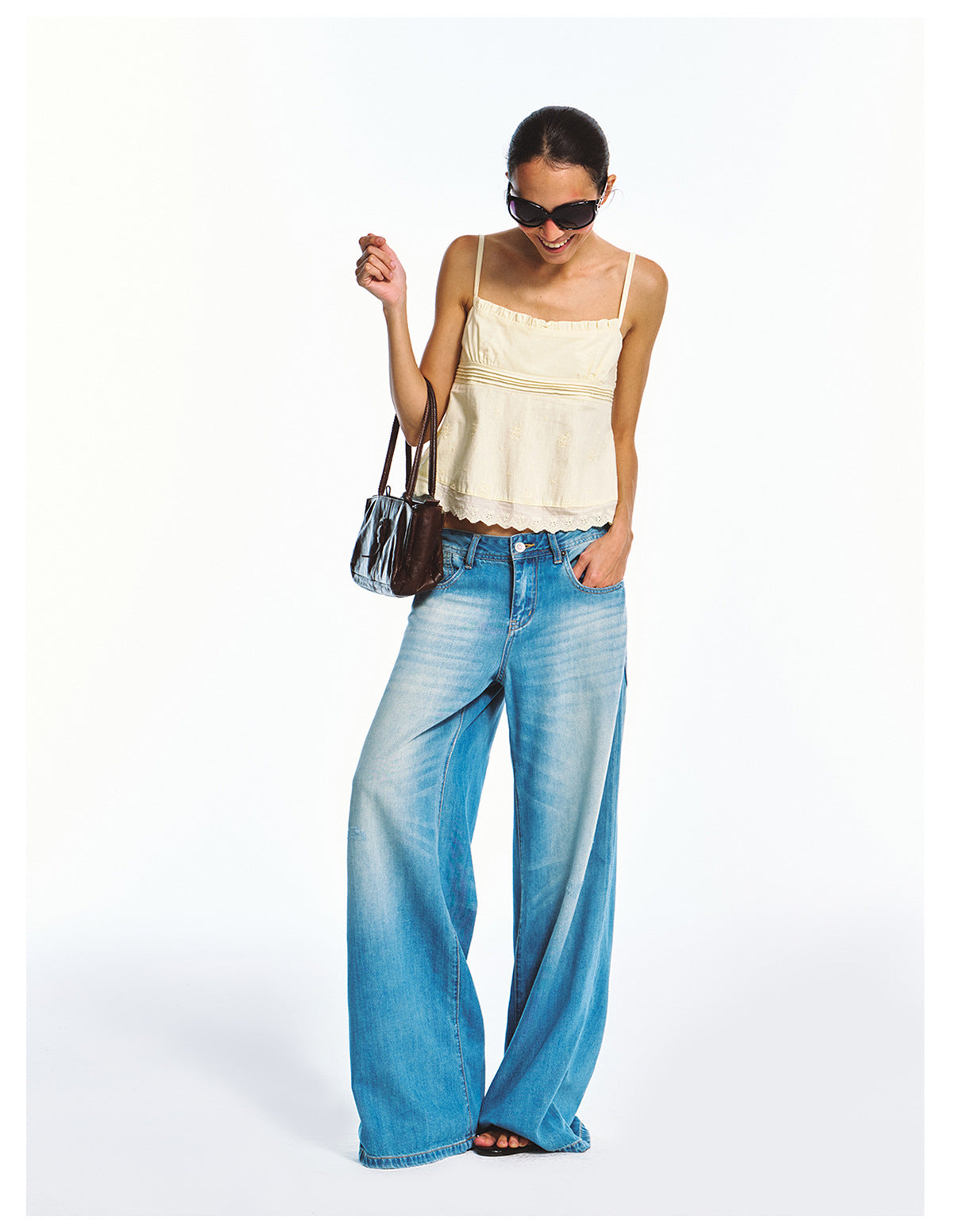 Linen-cotton Beautiful Vintage Style Embroidered Camisole Top