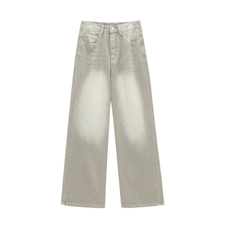 Straight-leg Washed Jeans