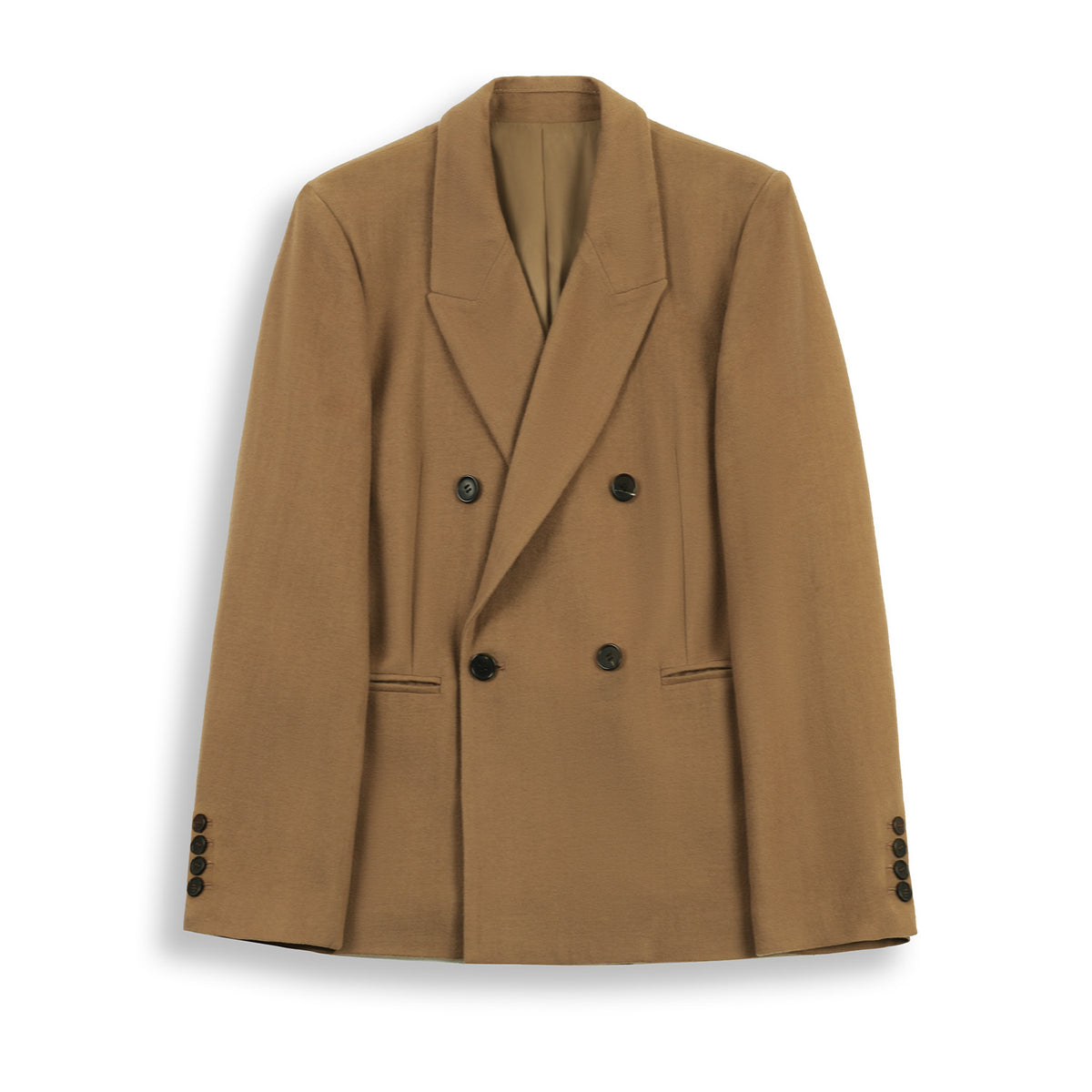 Single-Sided Lining Double-Breasted 50% Fine Wool Suit