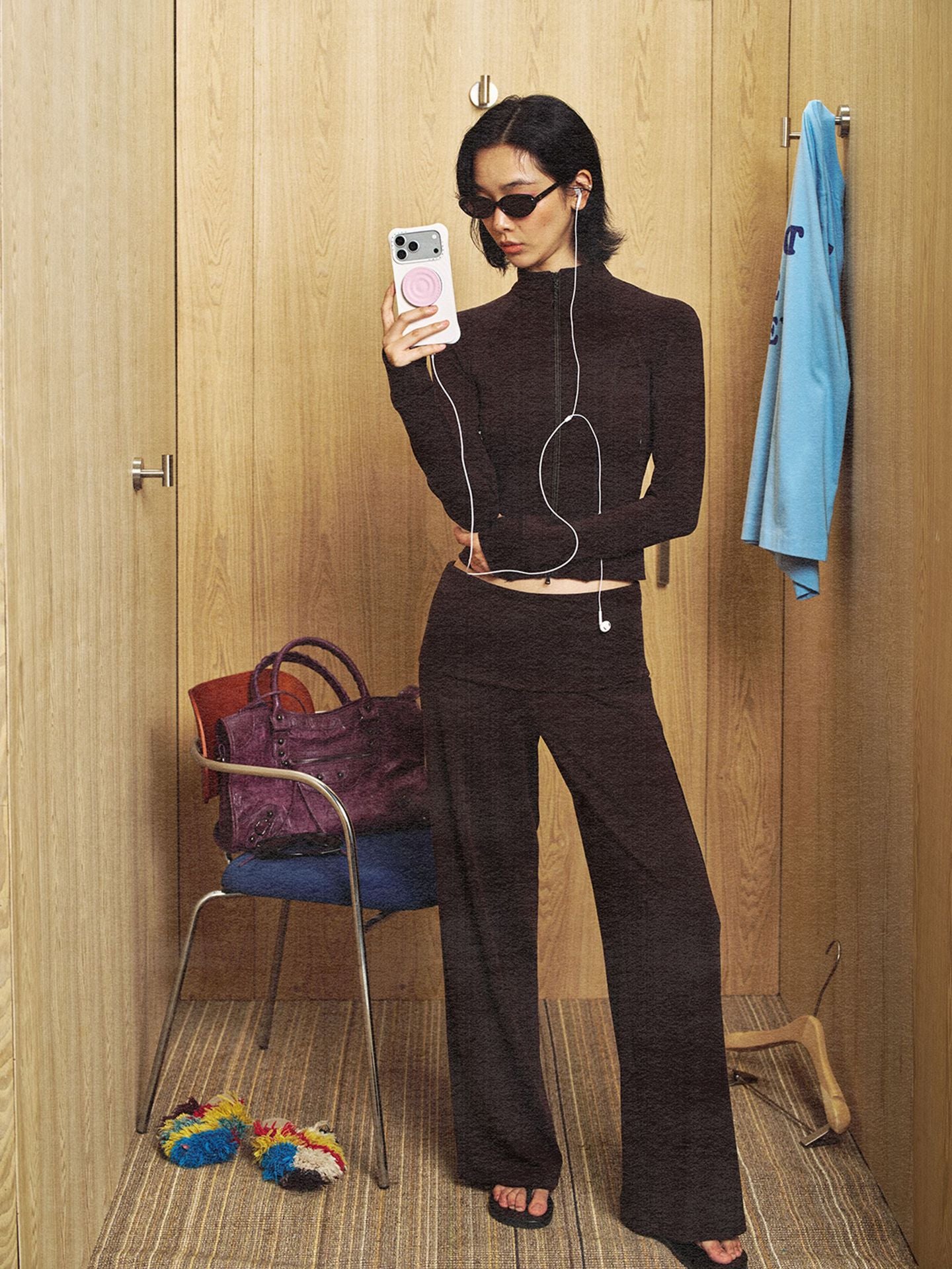 Stretchy Knitted Sports Casual Folded Pants
