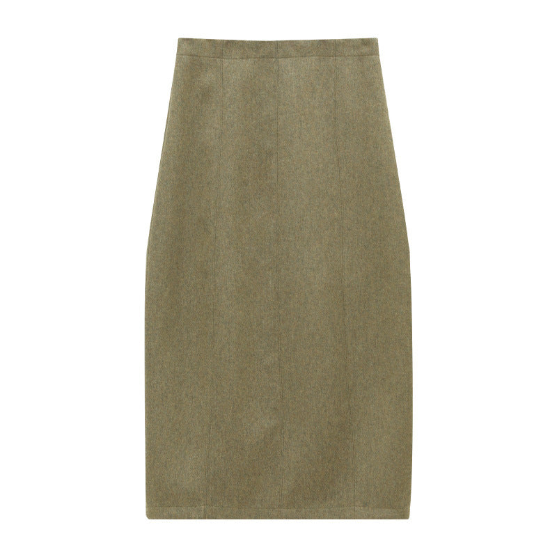 Wool Bud Versatile Midi Skirt