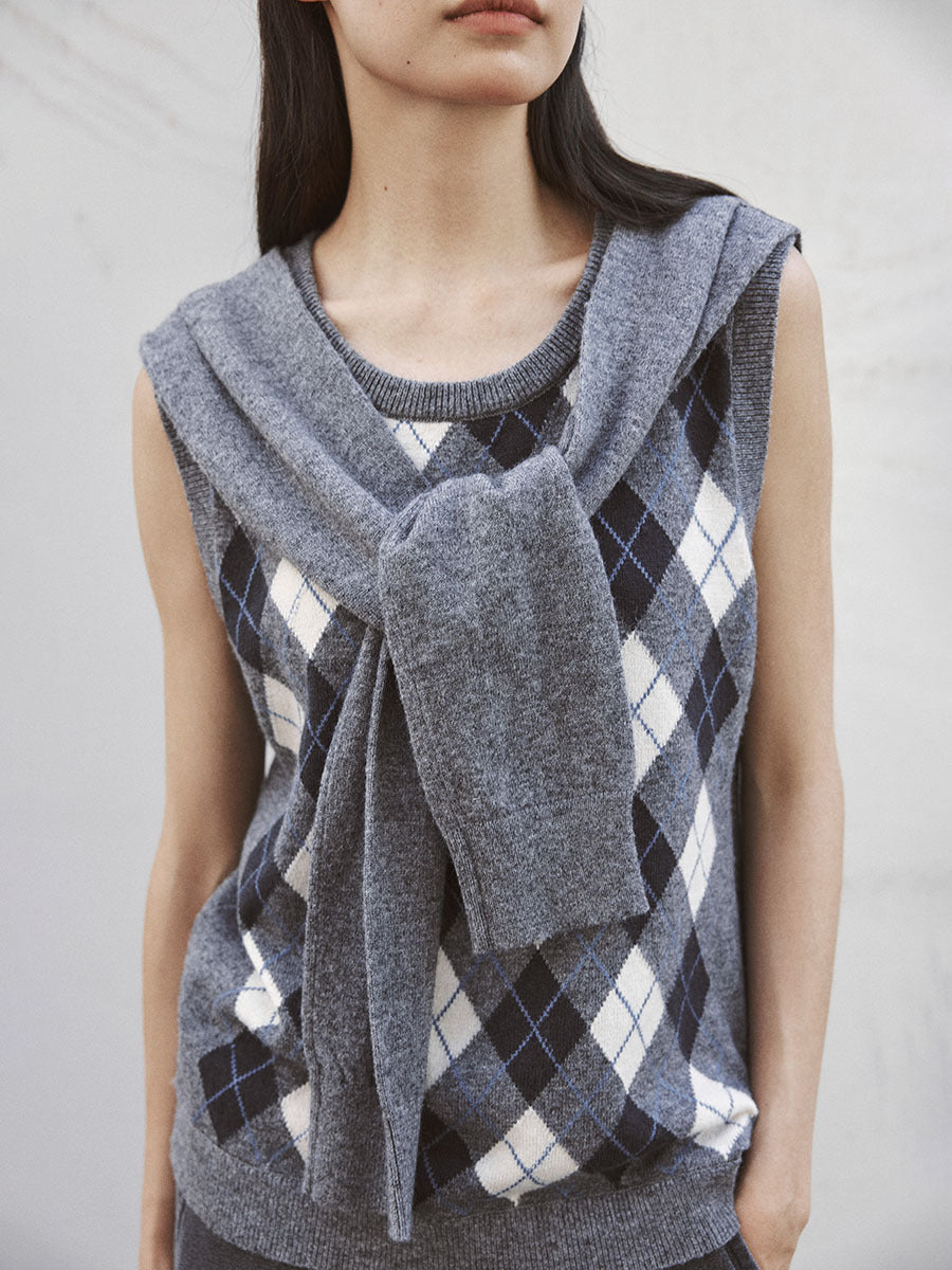 Heritage Argyle Australian Wool Sleeveless Vest