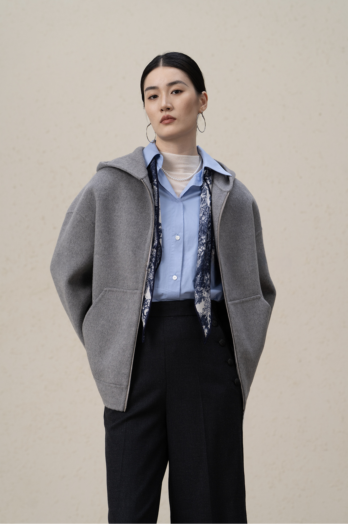 Ffluffy And Soft Wool Cashmere Double-sided Coat