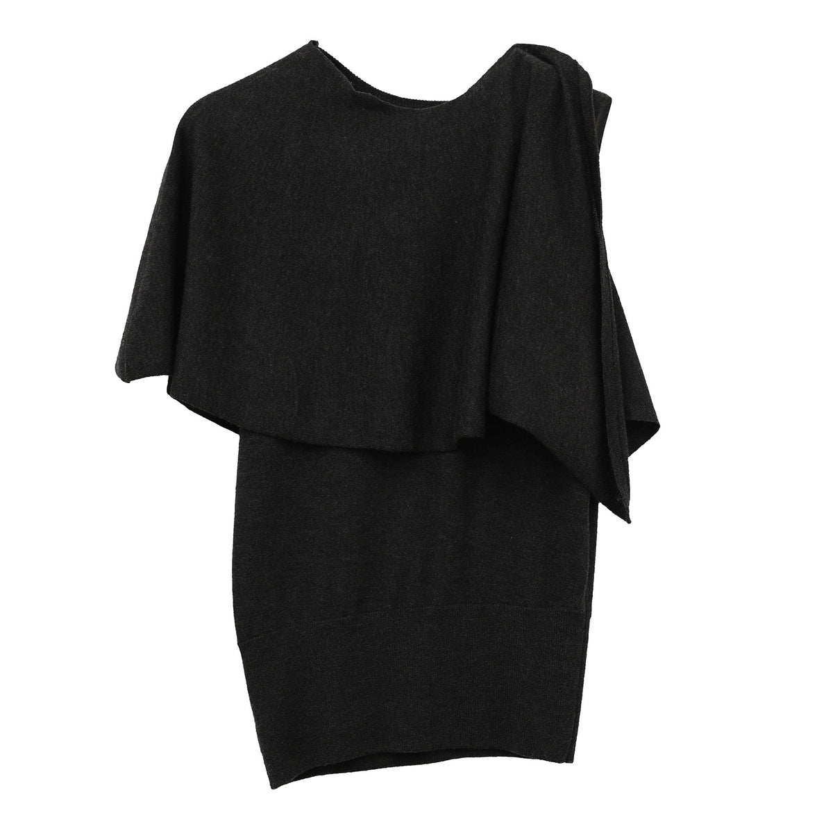 Detachable Shawl Knit Slim Top