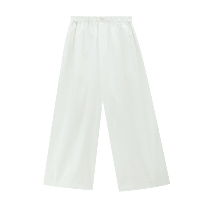 Elastic Waist Barrel Wide Leg Pants