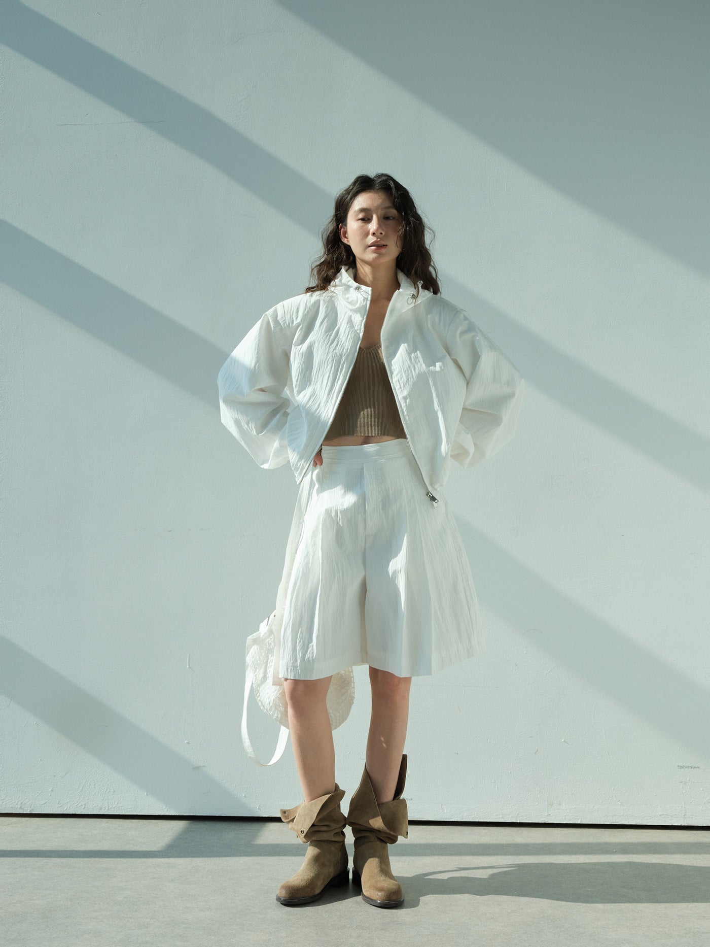 Functional Wide-Leg Shorts