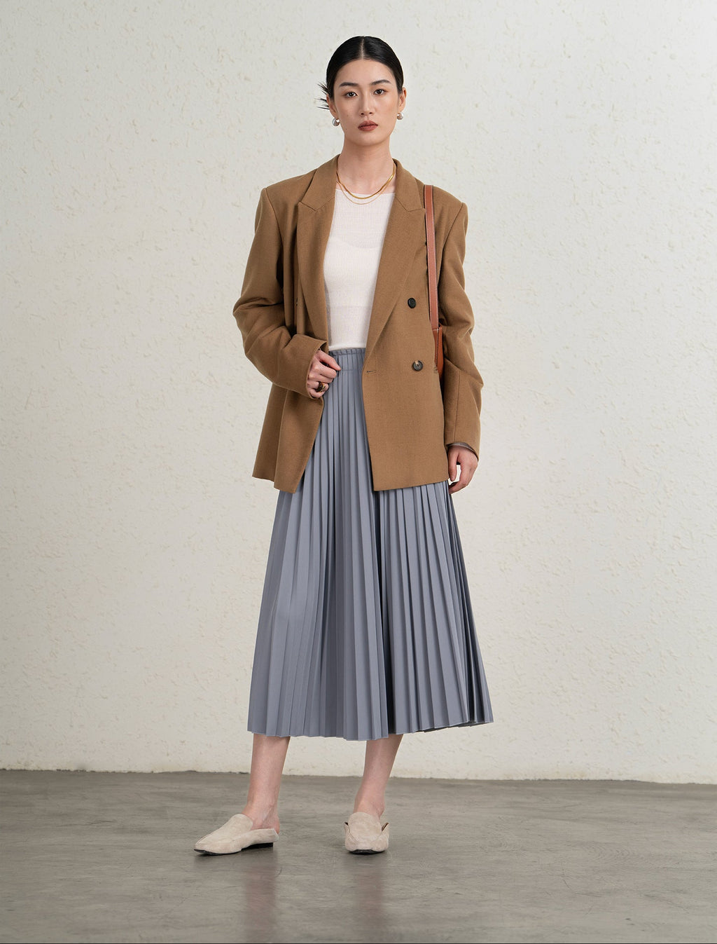 Single-Sided Lining Double-Breasted 50% Fine Wool Suit