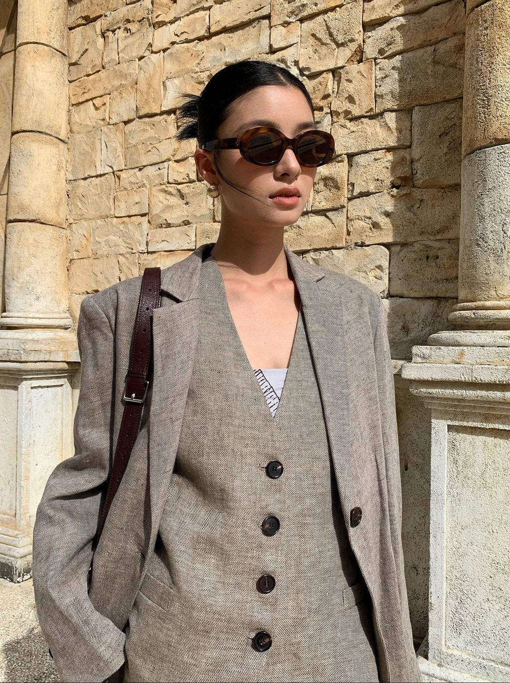 Oversize Linen Women's Blazer