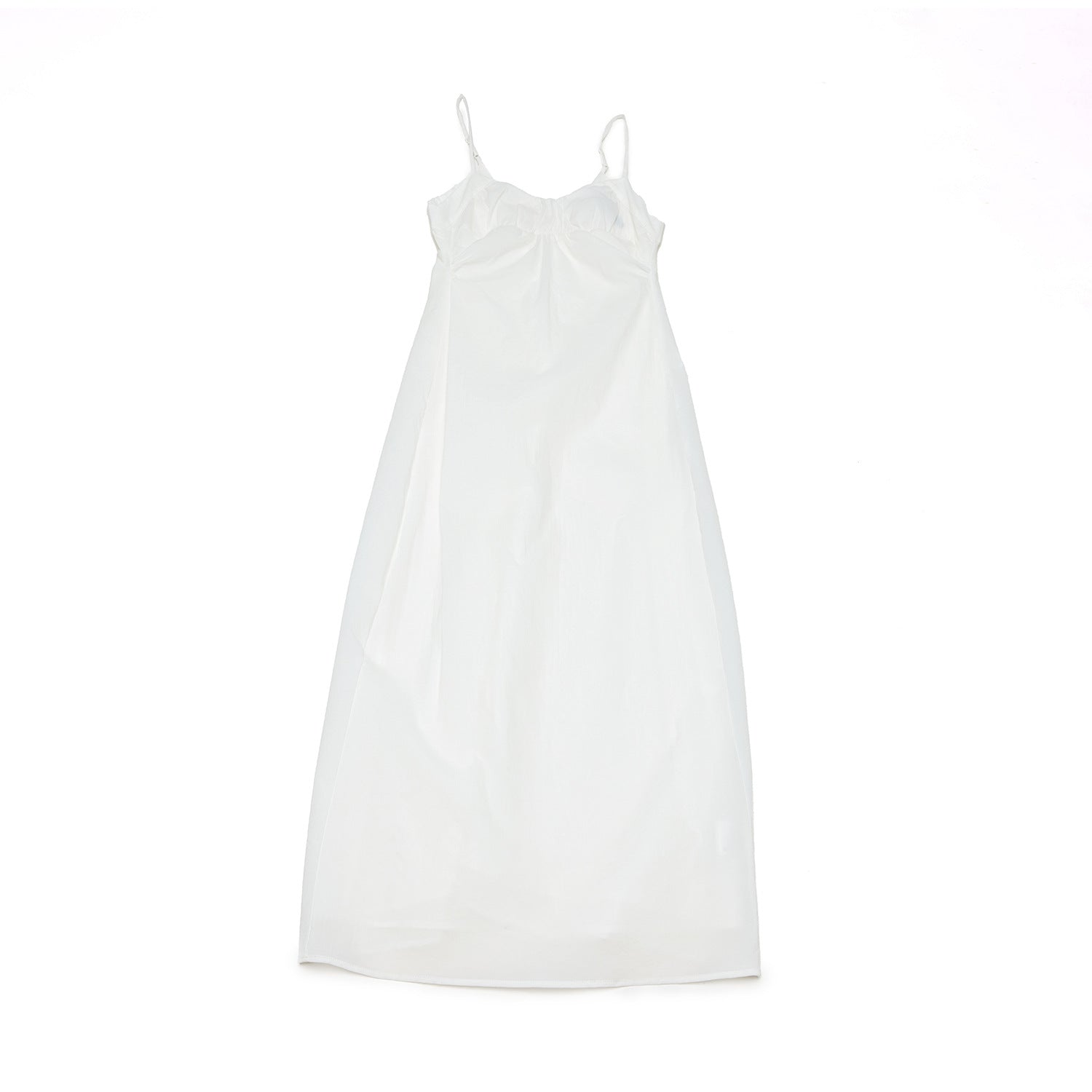 Sleeveless Suspender Pleated Zipper Back Maxi Dress