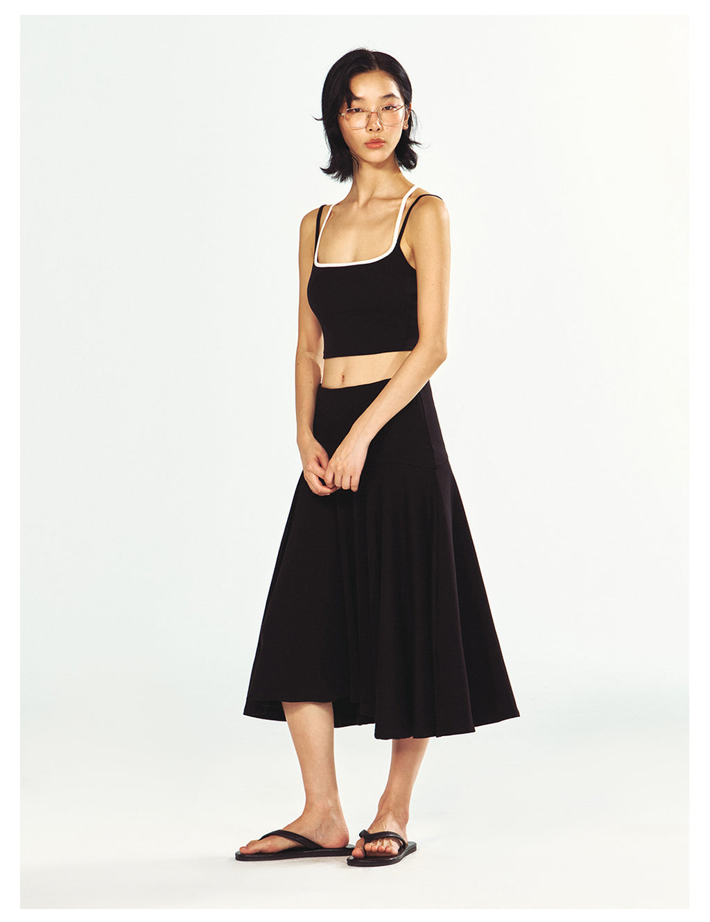 Stretchy Knitwear Casual Maxi Skirt