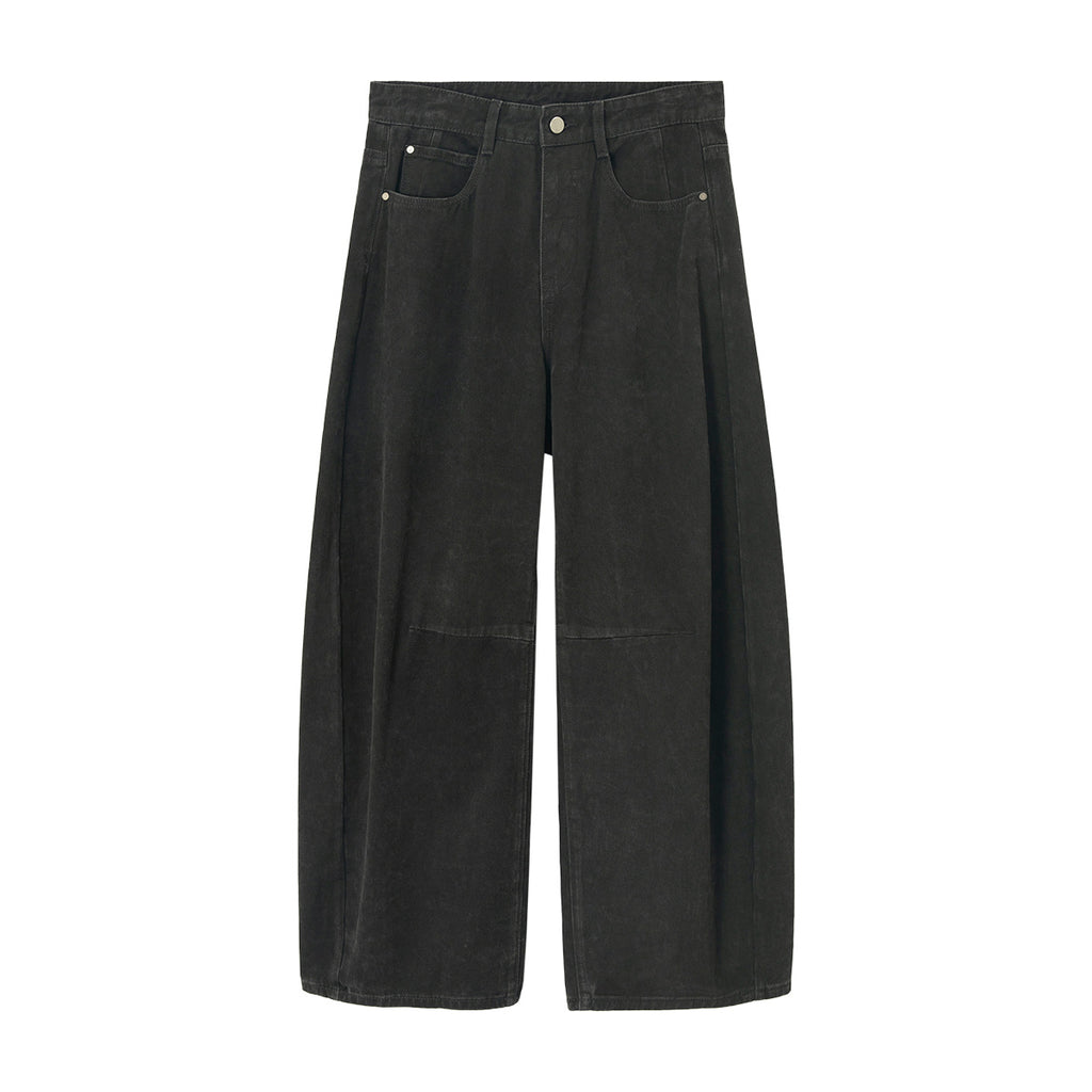 Washed Curved Casual Jeans