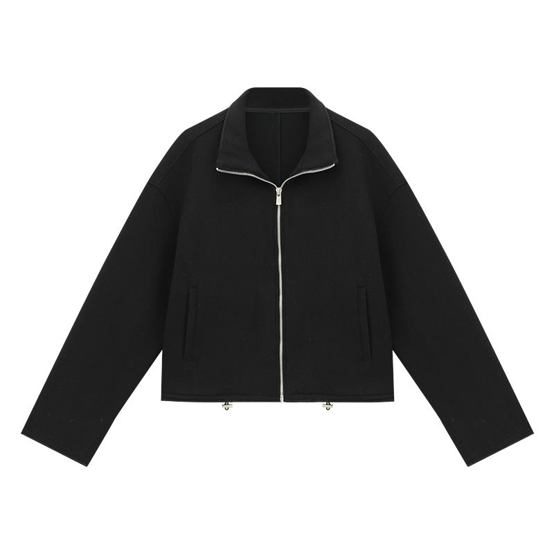 Everyday Cropped Drawstring-Hem Structured Jacket