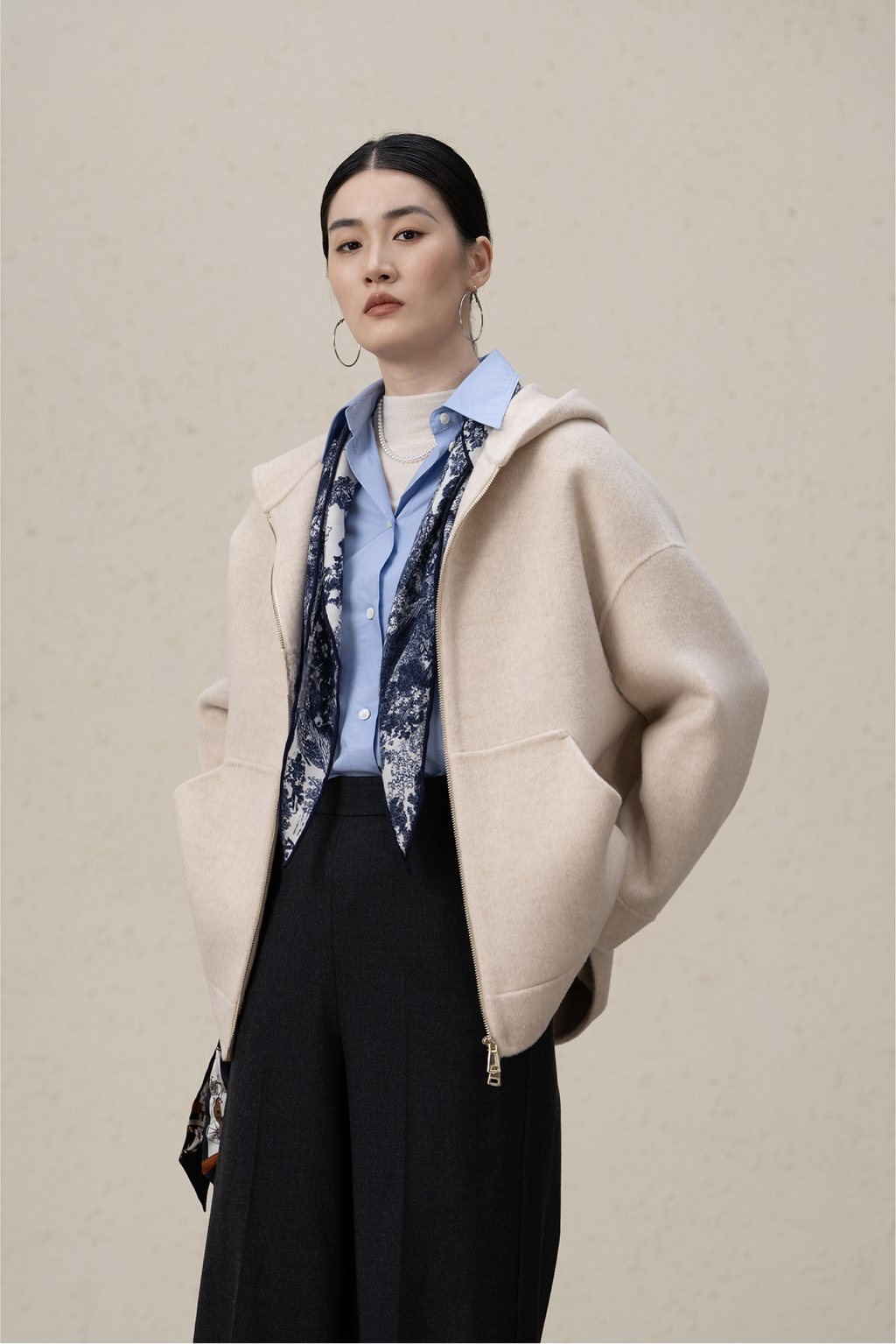 Ffluffy And Soft Wool Cashmere Double-sided Coat