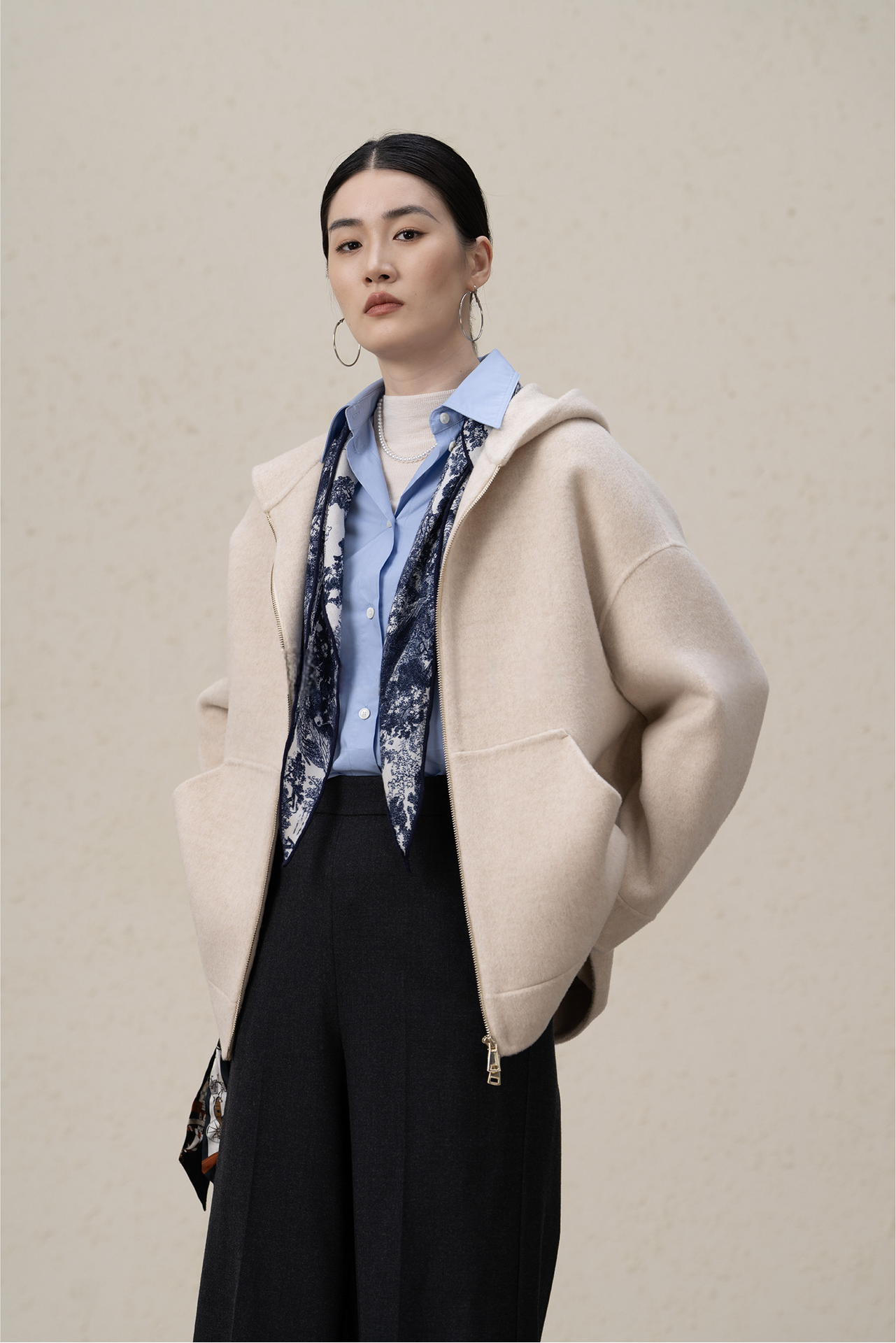 Ffluffy And Soft Wool Cashmere Double-sided Coat