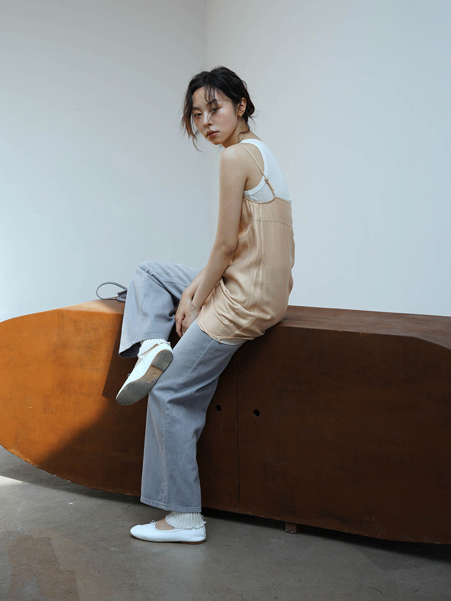 Straight-leg Washed Jeans