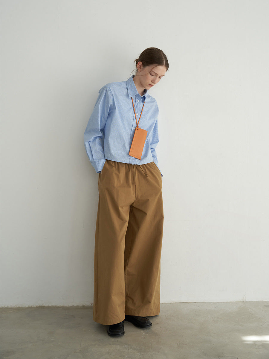 Drawstring Wide Leg Pants