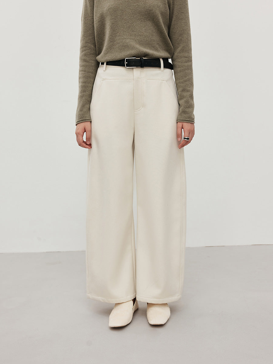 Soft-Structured Wide-Leg Trousers