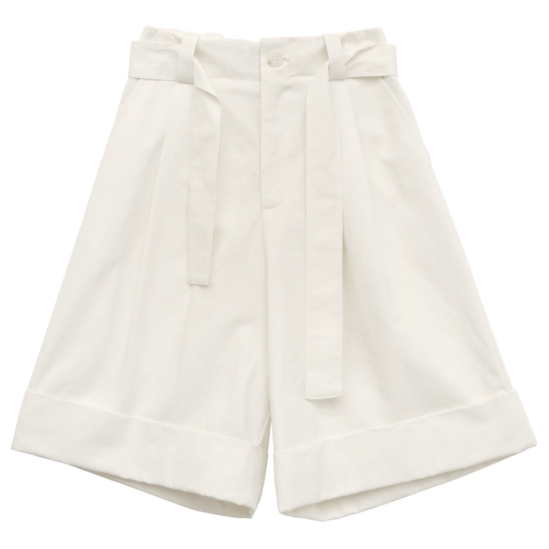 A-Line Pleated Baggy Casual Shorts