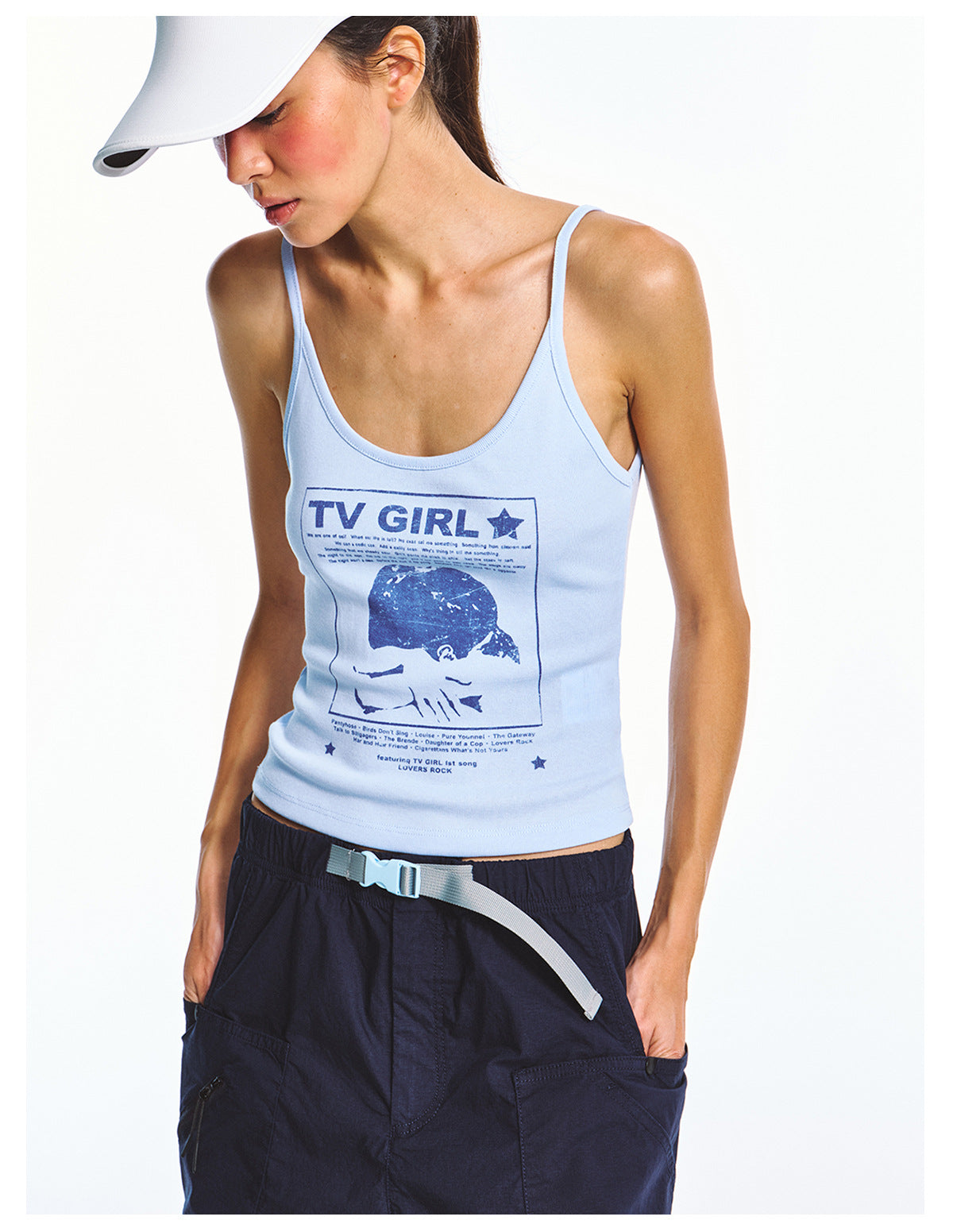 TV Girl Band Scoop Neck Camisole Top