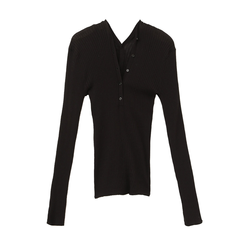V-neck Knit Shirt