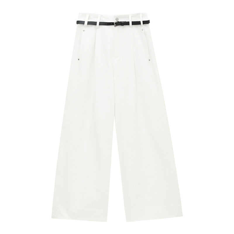 High-Waist Wide-Leg Loose Pleated Pants