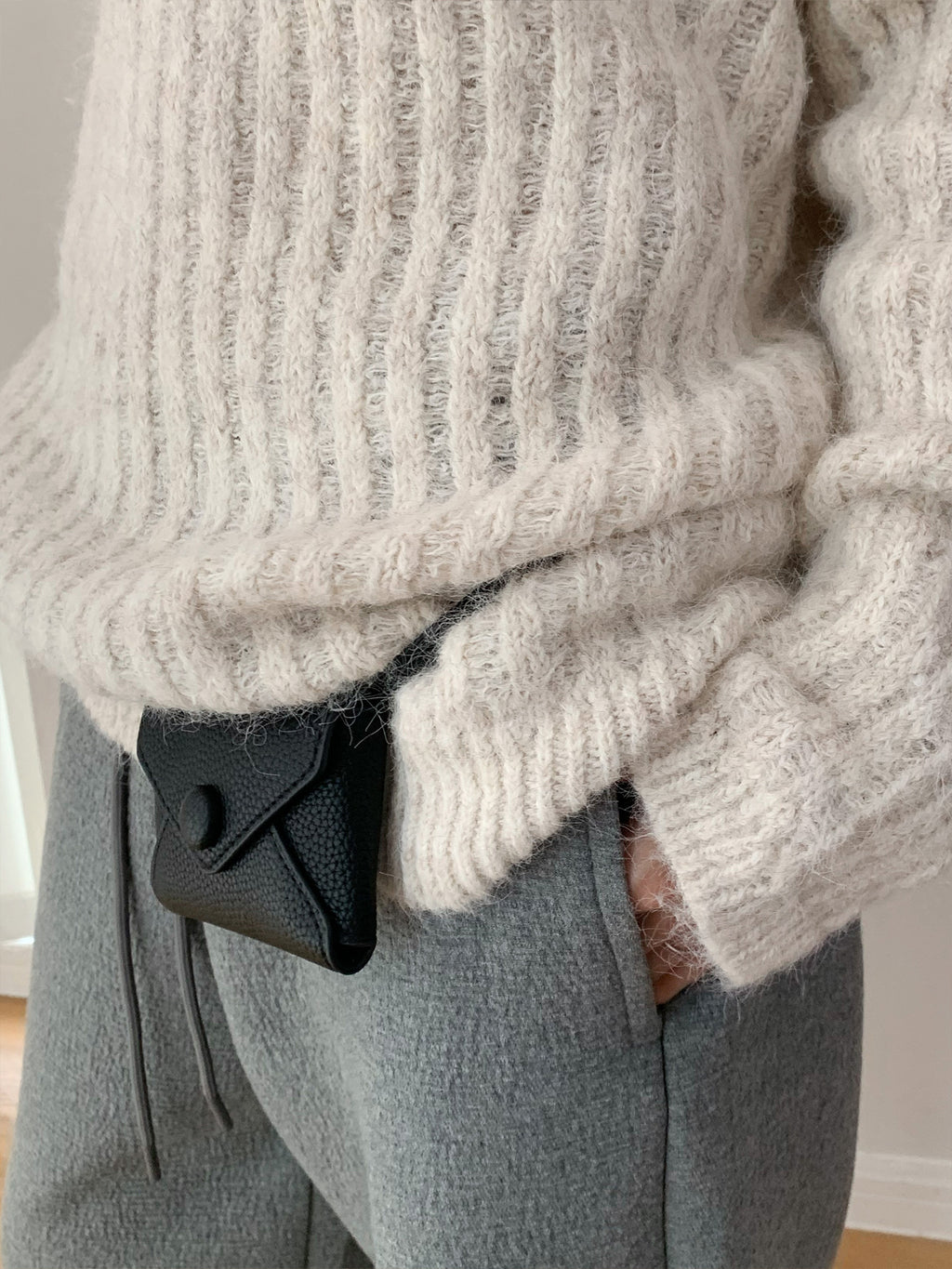V-Neck Lapel Knit Warm Pullover Sweater