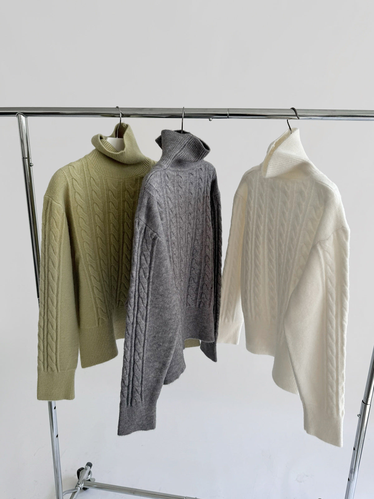 Dorothy Green Korean Trendy Jacquard Turtleneck Knit Sweater Women's Lazy Versatile Pullover Knit Top