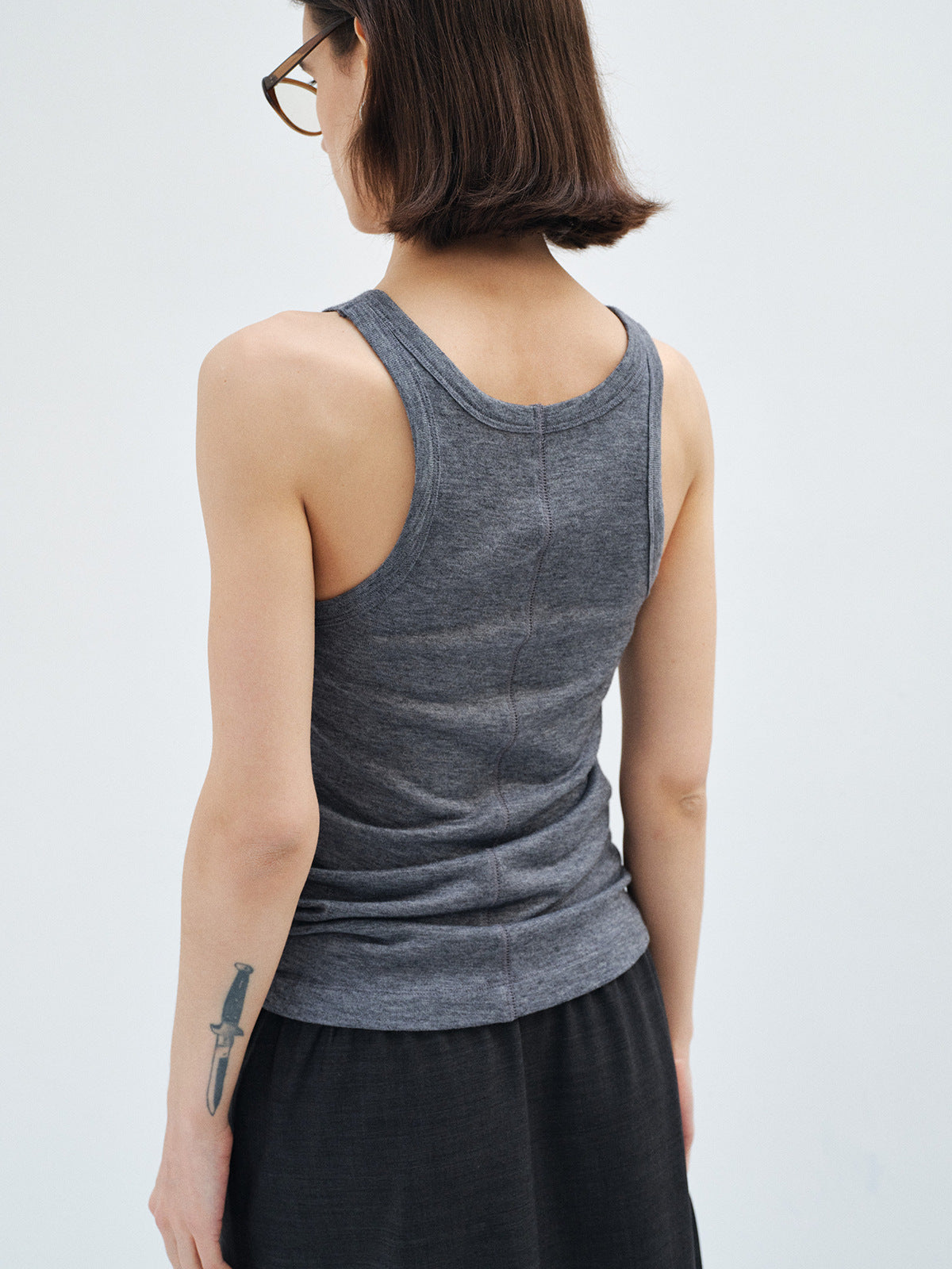 U-Shaped Crew Neck Tank Top