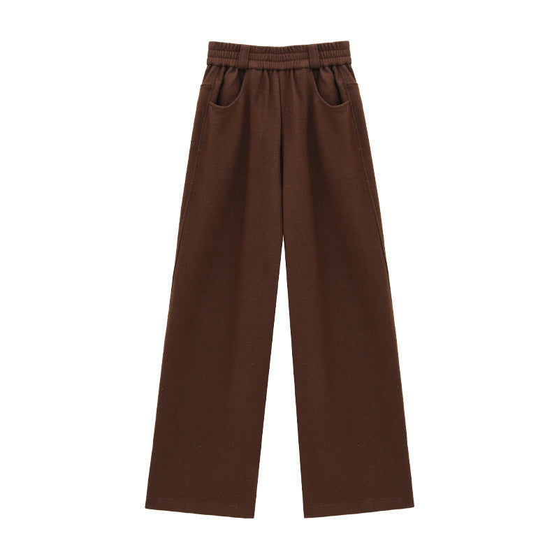 High-Rise Straight-Leg Wool Pants