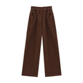 High-Rise Straight-Leg Wool Pants