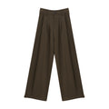 High Waist Pleated Straight Leg Trousers